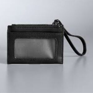 NEW Simply Vera Vera Wang Black Wristlet Card Case